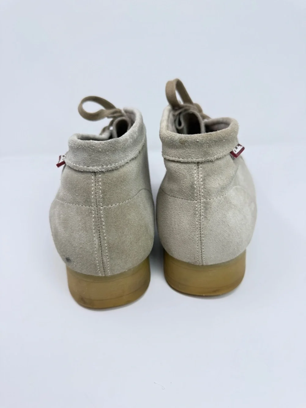 Clarks Stinson Hi Chukka Boot Shoes in Sand Suede Leather Men's Size 12M EU 46